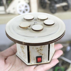 Mesa redonda giratoria, Kit de ciencia para niños, juguete educativo manual de madera para niños de 4 a 6 años, modelo de forma geométrica - Product Image 2