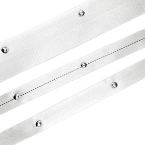 Cinta de nailon para cortinas con pliegues ondulados, cinta de pliegues en S, cinta de sujeción para paneles de cortinas, para rieles eléctricos o manuales - Product Image 1