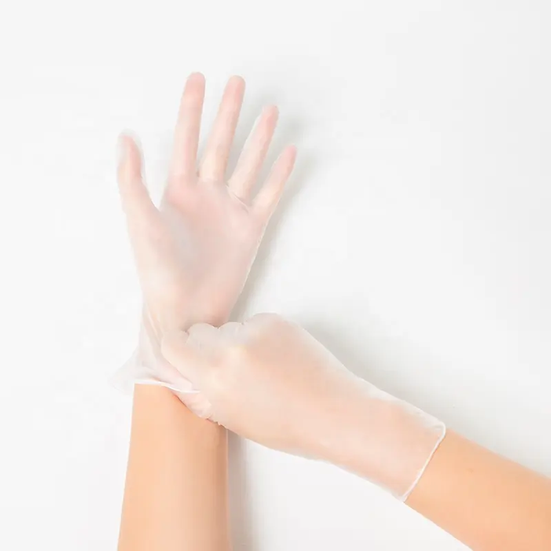 Transparent PVC Gloves Waterproof Anti Chemical Tattoo Gloves Powder Free Clear Vinyl Disposable Gloves for Nail Beauty Salon