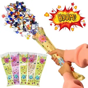 Automatic Inflatable Balloon Fireworks Sticks Confetti Popper Atmosphere Holiday Birthday Wedding Decor Gift Party Toy Supplies