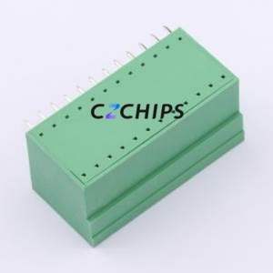 DGB381-12P2S-MG361 Plug-in Terminal Block Bent Lead Through Hole,P=3.81mm Board-to-Board / Socket - Closed 2x12P 3.81mm Green - Product Image 2