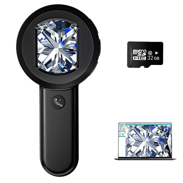 100X 2-inch Screen Portable High-definition Electronic Magnifying Glass Identification of Electron Digital Microscope