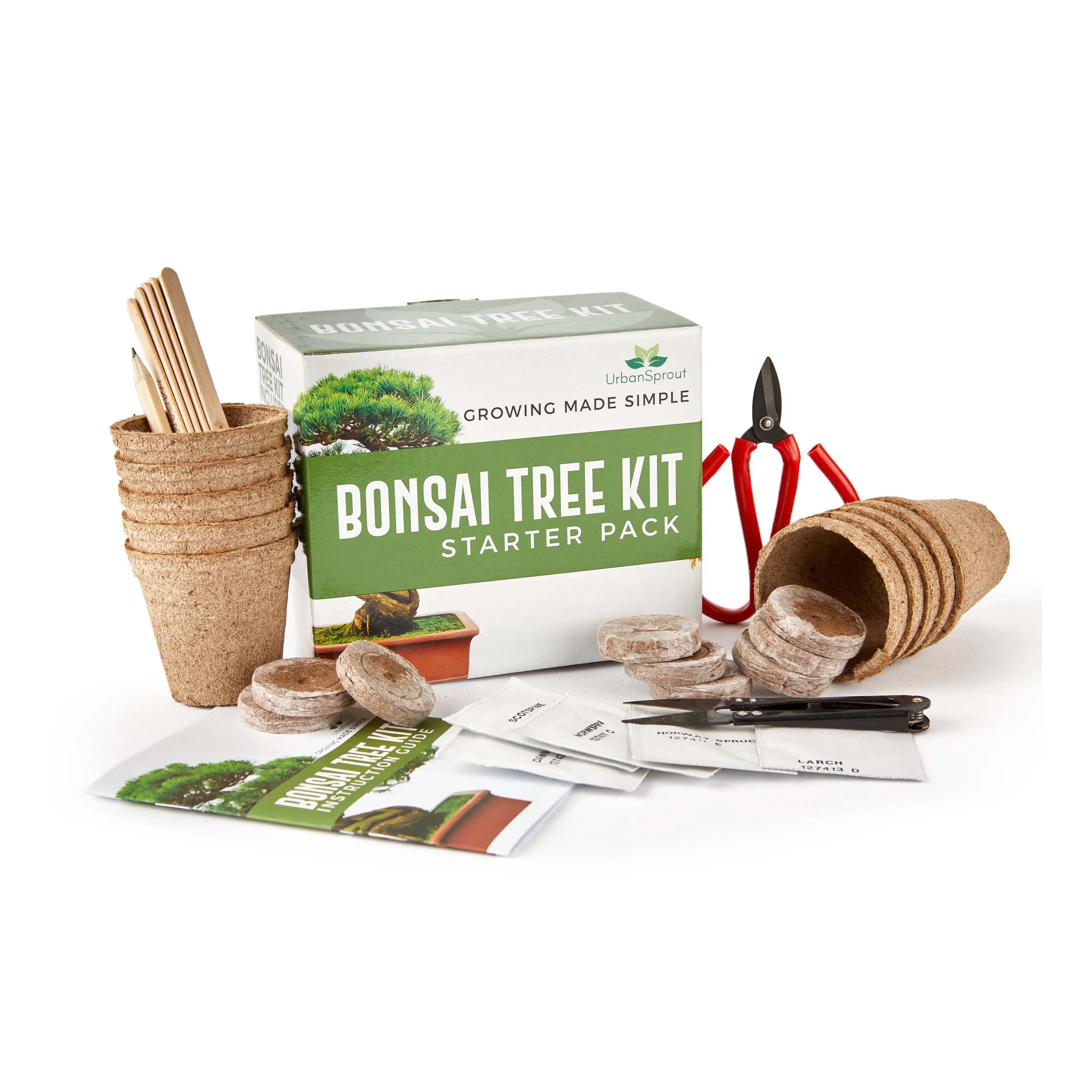 Top Quality diy kid fairy garden accessories 5 plants bonsai tree grow kit with Bonsi Tools