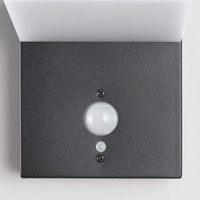 Lampe LED moderne en aluminium moulé sous pression, étanche, avec détecteur de mouvement, portée de détection 8-12M, solaire, pour mur, clôture, extérieur, jardin