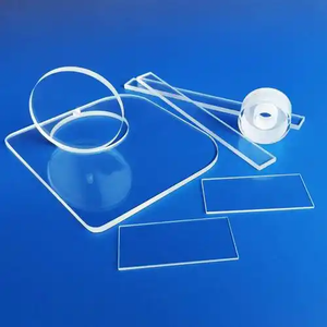 Plaque en verre de silice fondue polie, transparente aux UV, ronde/carrée, service de traitement par soudage - Product Image 2