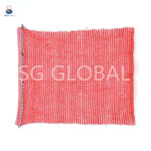 Vente en gros personnalisé 15kg & 25kg Raschel Mesh Sacs à cordon PE & PP & HDPE Sacs industriels pour pommes de terre <span class=keywords><strong>Oignons</strong></span> Type d'emballage tubulaire - Product Image 4