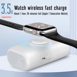 พาวเวอร์แบงค์แบบ 2 in 1 ช่องเสียบคู่ ความจุ 5000mAh พร้อมปลั๊กเสียบในตัวแบบแคปซูล ชาร์จไร้สายสำหรับนาฬิกาได้ - Product Image 4