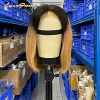 #350 13*4 bob perruque de cheveux humains 1B 27 Bob 13x6 Hd perruque avant en dentelle, Hd 13x6 Hd perruque avant en dentelle, 1b 27 échantillon gratuit perruque de cheveux en dentelle