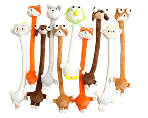 Al por mayor, lindos animales de peluche malvados de cuello largo y cuerpo flexible, figuras de juguete de panda, gato, perro, conejo, muñecos de peluche y llaveros de animales - Product Image 2