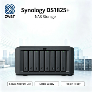 Serveur de stockage réseau d'entreprise Synolog Y DS1825+ DiskStation 8 baies NAS, 4 ports LAN 2.5G, sauvegarde de données USB, RAID, stockage cloud, en stock - Product Image 1