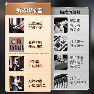 เครื่องตัดผักอเนกประสงค์, ที่กรองแบบใช้มือหมุน, เครื่องหั่น, ที่ปอกมันฝรั่ง, ที่ตัดลวด, เครื่องตัดผัก - Product Image 2