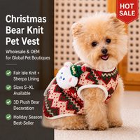 Pull tricoté pour chien de Noël, gilet chaud pour l'hiver, vêtements de fête pour chiens de petite, moyenne et grande taille, fabrication OEM personnalisée