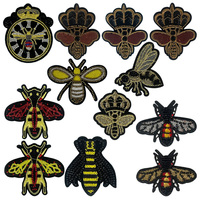 Patchs brodés de sequins Abeille et Insectes, à thermocoller ou à coudre, appliques DIY pour vêtements, chapeaux, sacs