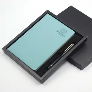 Benutzer definiertes Tagebuch Notizbuch Geschenkset Luxus Pu Leder Hardcover Notizbuch Briefpapier Benutzer definiertes Logo Mit Stift Journal Planer Druck