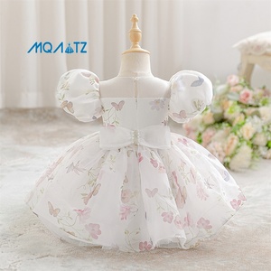 Robe d'été pour bébé fille MQATZ, robe à fleurs pour enfants, robe courte à manches courtes pour filles, vêtements pour enfants décorés <span class=keywords><strong>de</strong></span> fleurs - Product Image 3