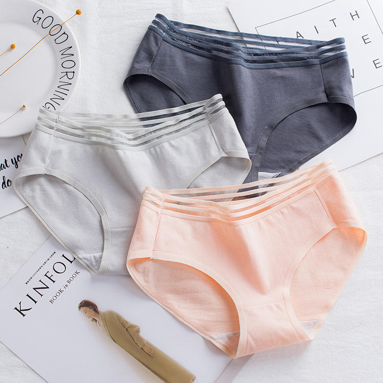 Wholesale Lace Underwear Mid Rise Seamless Ladies Lingerie Women Cotton Panties