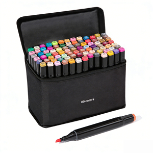Ensemble de marqueurs d'art à double pointe à base d'alcool avec logo personnalisable, 168 couleurs, pointes durables pour le <span class=keywords><strong>dessin</strong></span> et l'esquisse professionnels - Product Image 4
