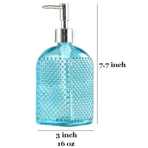 ขวดโลชั่นแชมพูพื้นผิวลูกปัดขนาด 16 ออนซ์สําหรับตู้ทําสบู่แก้วสบู่พร้อมปั๊ม - Product Image 1