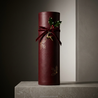Coffret Cadeau de Noël en Cuir Bordeaux de Luxe avec Tube à Vin et Breloque Renne – Solution Agence Intégrée – Offre Fiable