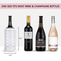 Nouveau refroidisseur de vin en acier inoxydable personnalisable Double paroi 750ml porte-bouteille de vin de Champagne unique seau refroidisseur