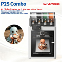 Printer 3D FDM Bambo P2S Combo Versi Global Tanpa Kunci EU UK WiFi Mobile Langsung dari Pabrik untuk Produksi Model Seni Kerajinan Tangan
