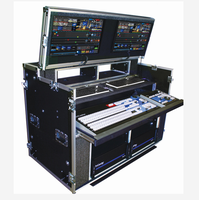 Système de sonorisation FOH, rack de travail, flight case pour système d'amplification audio avec table pour clavier