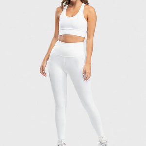 Ensemble de yoga professionnel pour femmes, nouveau design personnalisé avec logo, vente en gros, nouvelle arrivée, respirant, couleur unie - Product Image 1