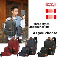 Ensemble de 3 sacs à dos pour femmes et hommes, sac à dos pour ordinateur portable, sac à bandoulière, petite poche pour les voyages, l'école, le travail, l'université