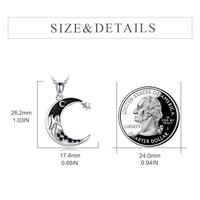 Bijoux commémoratifs Je t'aime jusqu'à la lune et au dos Collier crémation Crescent Moon Urn Collier
