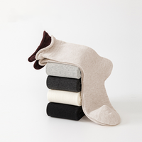 Chaussettes décontractées en coton de haute qualité pour femmes et filles, absorbantes, respirantes, confortables, passe-partout, avec revers double couche