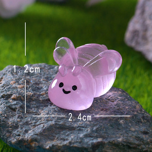 Nuovo ornamento luminoso carino ali aperte piccola ape Micro paesaggio ornamento trasparente per auto - Product Image 6