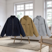 Veste décontractée rétro pour homme, coupe ample, couleur unie, style baseball, pour l'extérieur, le cyclisme, col montant, coupe-vent, grande taille