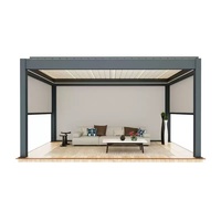 Pergola motorisée en aluminium à fonctionnement silencieux, à lames orientables, pour un abri solaire écologique et un jardin bien-être