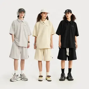 INFLATION CUSTOMPIQUEポロシャツメンズショーツセットサマースーツセットレディースメンズ服セット