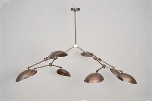 Lámpara de Techo de Latón Estilo Moderno de Mediados de Siglo, Hecha a Mano, Ajustable, con Múltiples Brazos, Lámpara Colgante de Diseño Vintage - Product Image 2