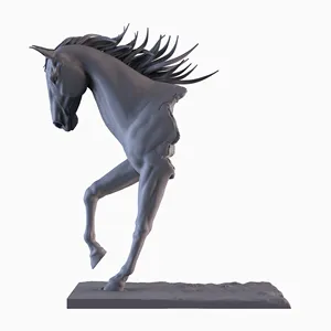 Полимерная 3d-статуя лошади