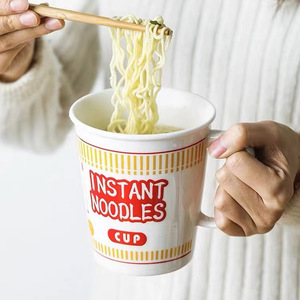 Vente chaude nouveau <span class=keywords><strong>bol</strong></span> de nouilles en céramique micro-ondes créatif Logo personnalisé décalcomanie Japandi mélamine Ramen <span class=keywords><strong>bol</strong></span> avec couvercle - Product Image 3