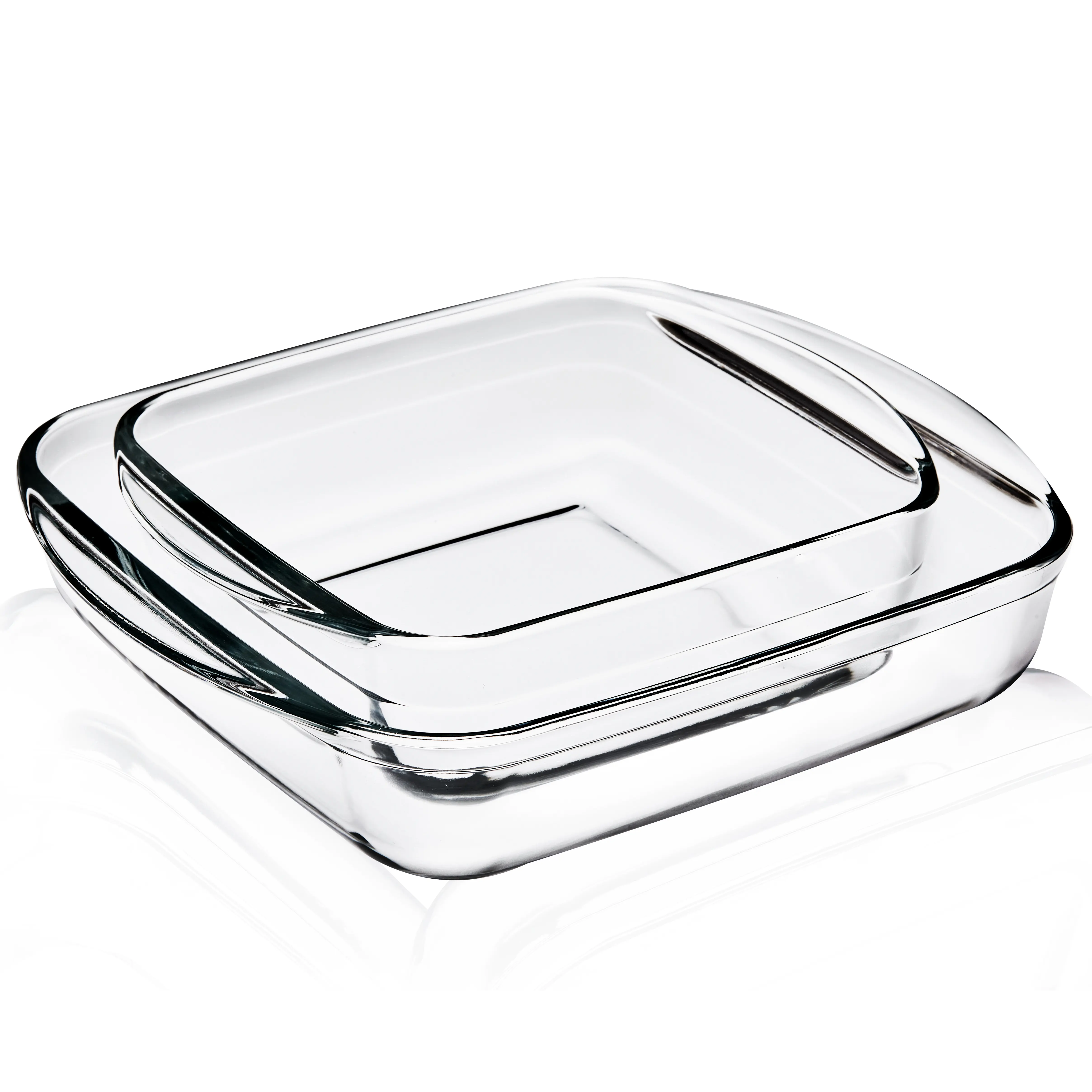 Glass Bakeware Square High Borosilicate Glass Bakeware Tray Glass Baking Dish Set