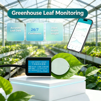 Sensor Suhu dan Kelembapan LoRaWAN Leaf FDR Probe untuk Kanopi, Mikroiklim, Daya Rendah, OTAA Kelas A, Rumah Kaca