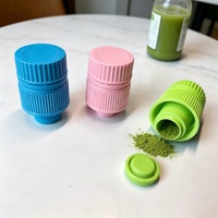 Couvercle de bouteille de 28 mm 5g pour poudre solide, poudre de thé, poudre instantanée de fruits et légumes, avec compartiment séparé pour poudre