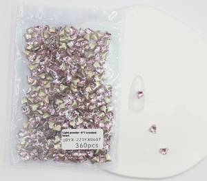 Gói sỉ 360 món trang sức móng tay hình trái tim cong, nhiều kích cỡ nhỏ và lớn, hình giọt nước, màu cherry, làm bằng thủy tinh - Product Image 6