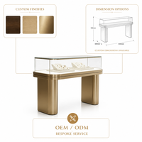 Présentoir à bijoux sur pied, vitrine en bois, métal et verre avec éclairage LED, fournisseur en gros pour centre commercial