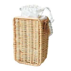 Bolso de mano de ratán tejido a la moda, estilo INS, bolso tote de paja, bolso de playa hecho a mano y engrosado para mujer - Product Image 4