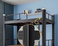 Lit superposé double en acier au design moderne, réglable pour adultes, 2 niveaux, pour dortoir scolaire, hôtel, appartement, hôpital, chambre à coucher