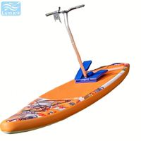 Vélo aquatique à pédales Stand Up, grand tapis flottant plat SUP, 1 personne, flottabilité stable, portable pour les centres de villégiature, depuis l'entrepôt Lumark en Chine