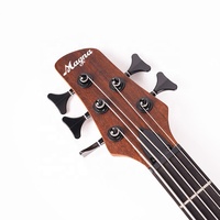Guitare Basse Électrique 5 Cordes en Stock, Fabrication Chinoise, Manche Traversant, 24 Frettes, Corps en Noyer, Touche en Ébène, Prise en Charge OEM, Vente en Gros
