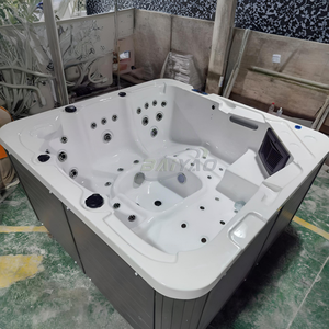 Bain à remous <span class=keywords><strong>extérieur</strong></span> avec technologie de chauffage rapide, spa 5 places pour climat froid, jardin et détente hivernale en plein air - Product Image 3