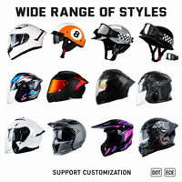 Nouveau best-seller, casque de moto intégral certifié DOT 22.06, ABS léger, pour hommes et femmes, toutes saisons, double miroir, 1 an
