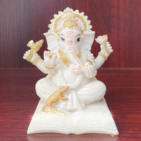 Feng Shui résine artisanat indien dieu hindou Statue Transparent Ganesha éléphant tronc Sculpture sud-est asiatique bouddha décor à la maison