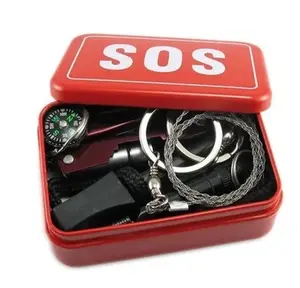 Vente en gros d'équipement <span class=keywords><strong>SOS</strong></span> de survie en plein air boîte d'auto-assistance de terrain d'urgence pour l'escalade activités décontractées et touristiques-pour le camping la randonnée - Product Image 1